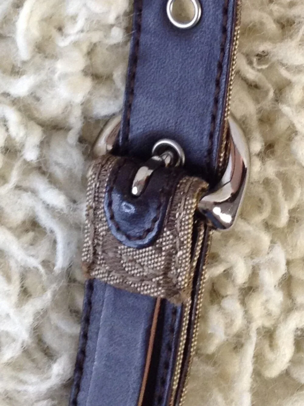 VTG Coach Signature Belt Silver Buckle M/L Adjustable Iconic Authentic Classic